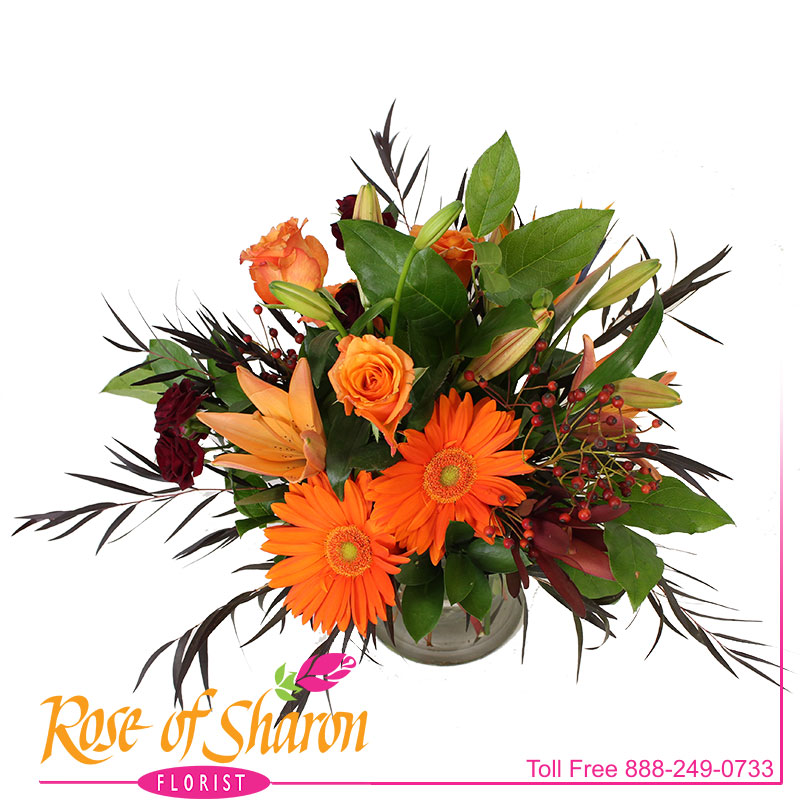 2660 Saffron Vase Arrangement Image One